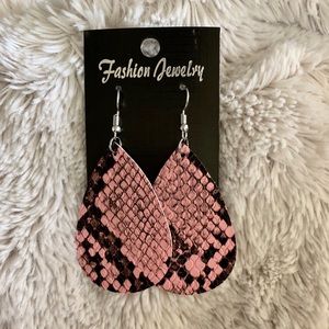 Animal Print Leather Earrings